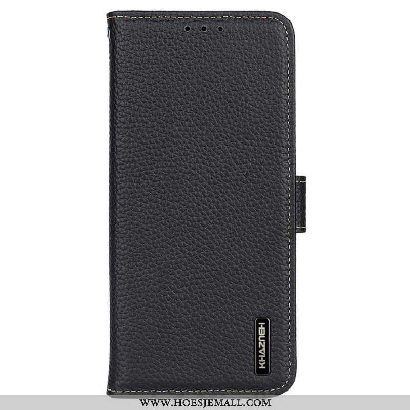 Folio-hoesje voor Xiaomi Redmi Note 12 5G Khazneh Lychee Leer