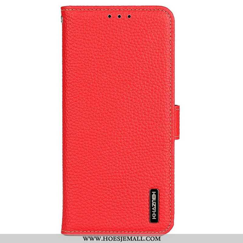 Folio-hoesje voor Xiaomi Redmi Note 12 5G Khazneh Lychee Leer