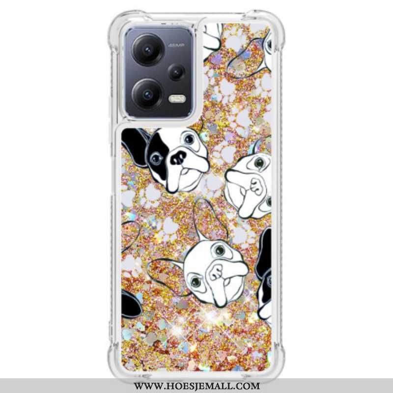 Hoesje voor Xiaomi Redmi Note 12 5G Pailletten Mr Dog