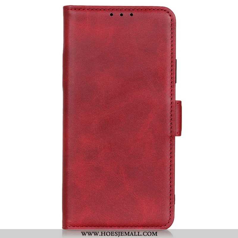 Leren Hoesje voor Xiaomi Redmi Note 12 5G Dubbele Sluiting