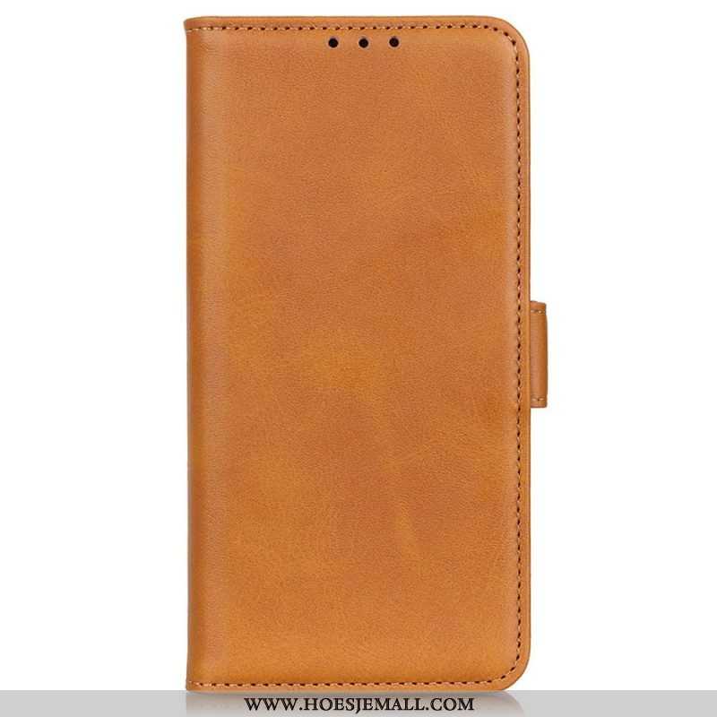 Leren Hoesje voor Xiaomi Redmi Note 12 5G Dubbele Sluiting