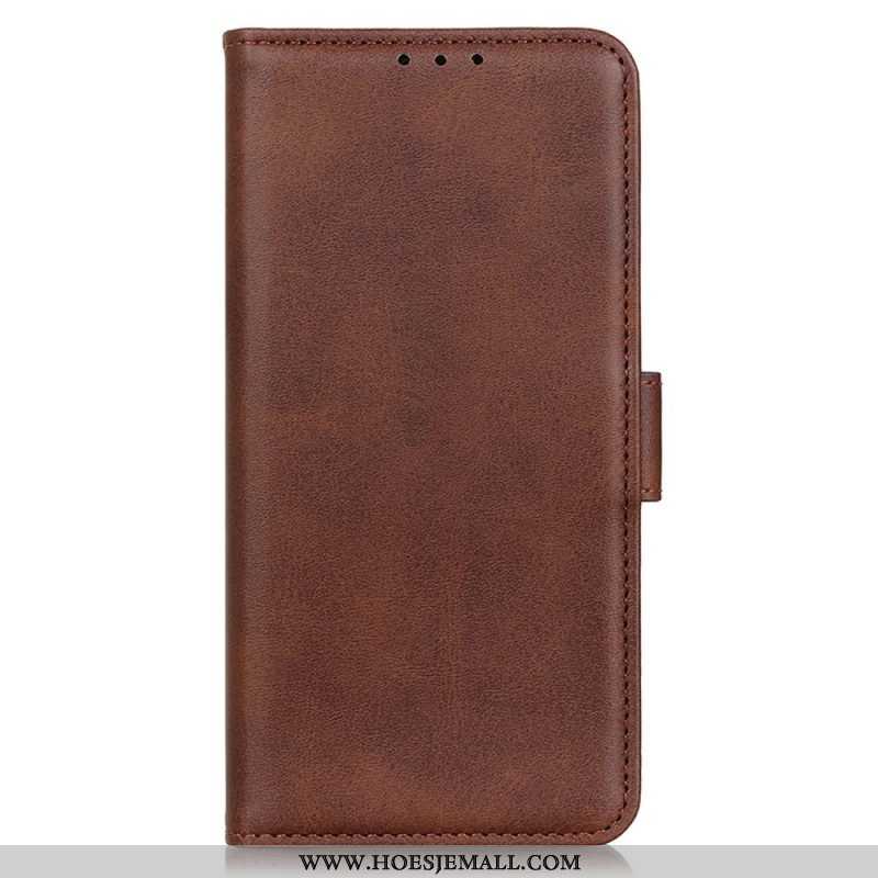 Leren Hoesje voor Xiaomi Redmi Note 12 5G Dubbele Sluiting