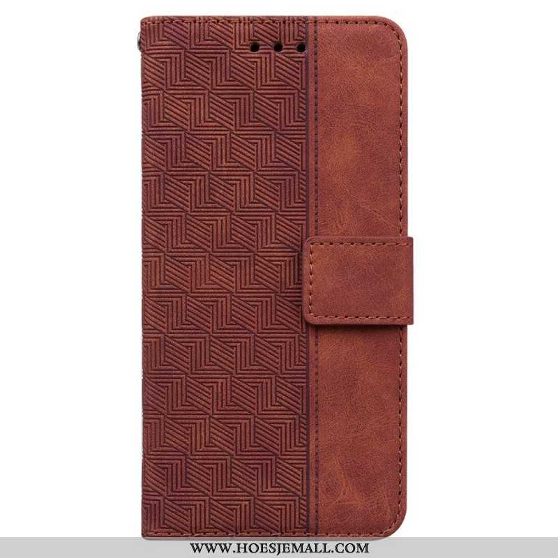 Flip Case voor Xiaomi Redmi Note 12 5G Met Ketting Patroon Met Bandjes