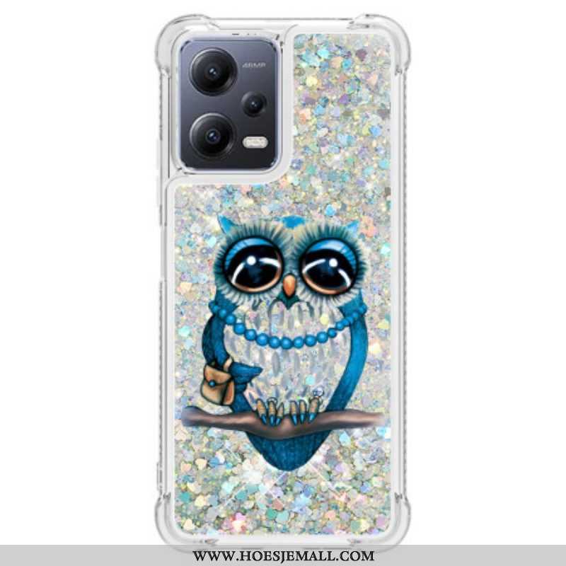 Hoesje voor Xiaomi Redmi Note 12 5G Pailletten Miss Uil