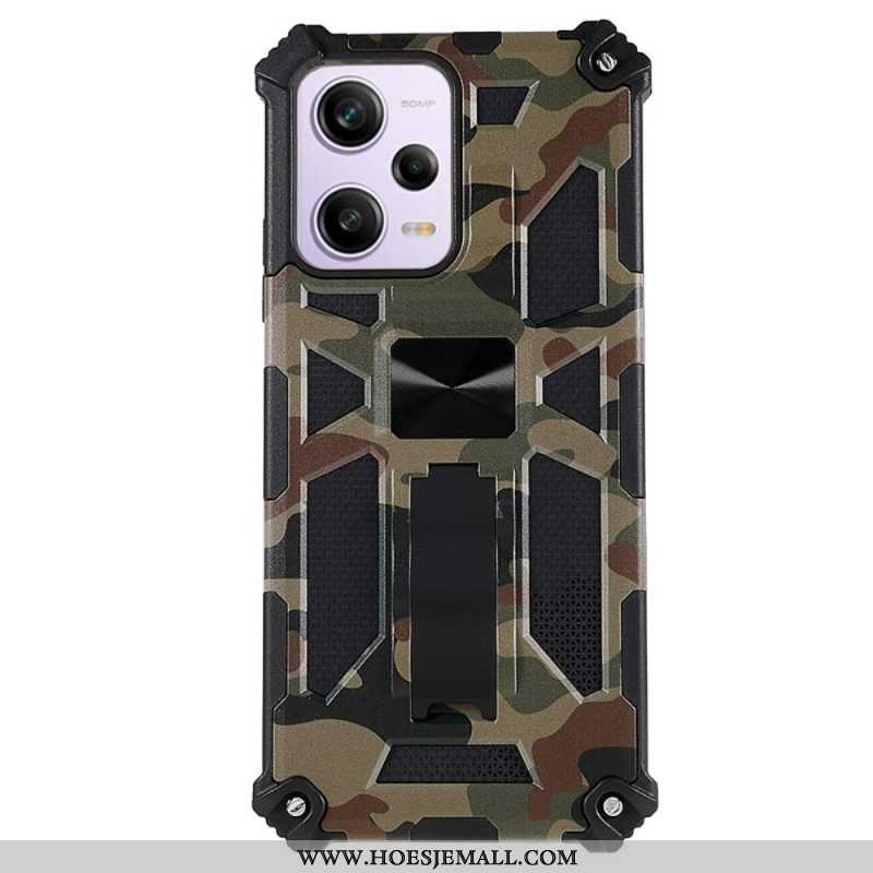 Hoesje voor Xiaomi Redmi Note 12 5G Camouflage Verwijderbare Ondersteuning