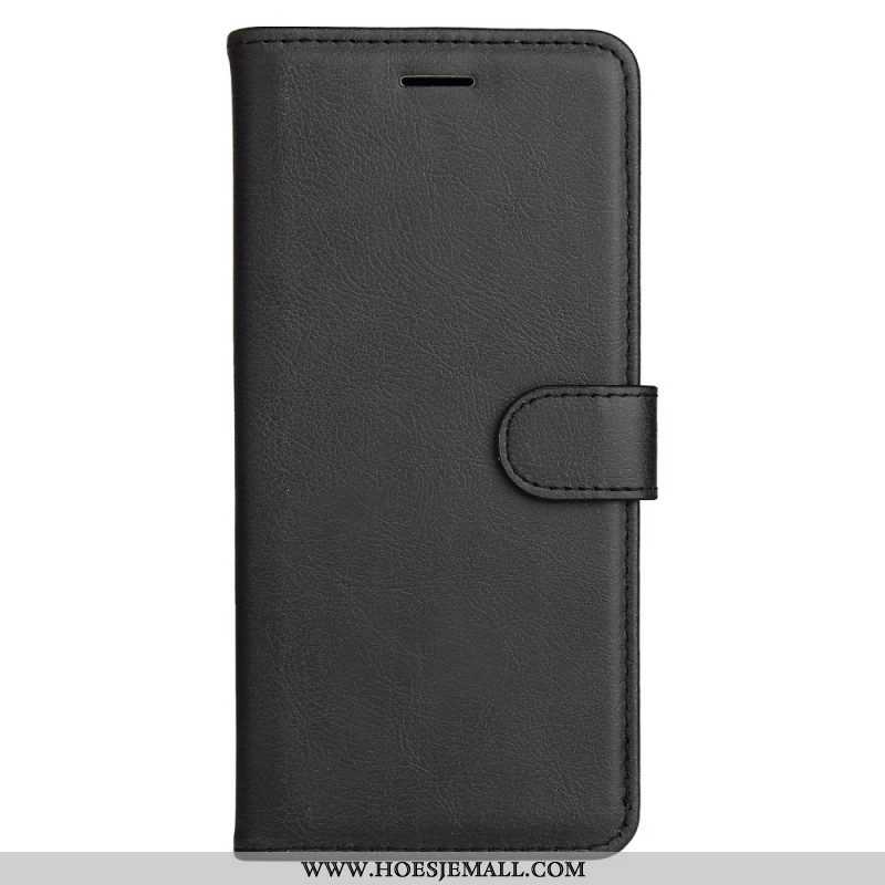 Flip Case voor Xiaomi Redmi Note 12 5G Met Ketting Effen Met Bandje