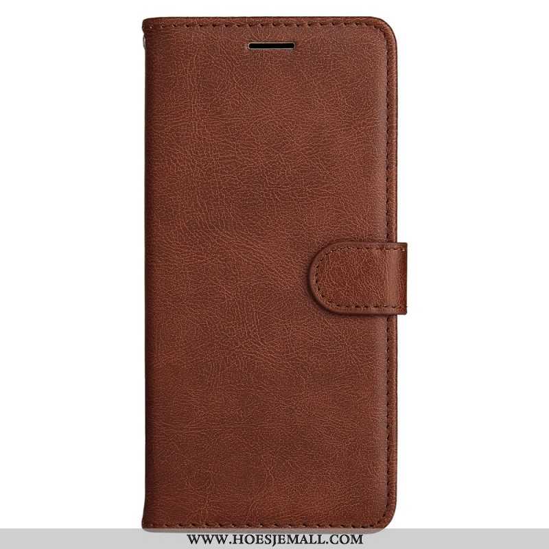 Flip Case voor Xiaomi Redmi Note 12 5G Met Ketting Effen Met Bandje