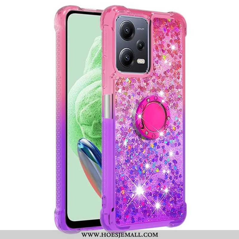 Telefoonhoesje voor Xiaomi Redmi Note 12 5G Glitter Ringbeugel