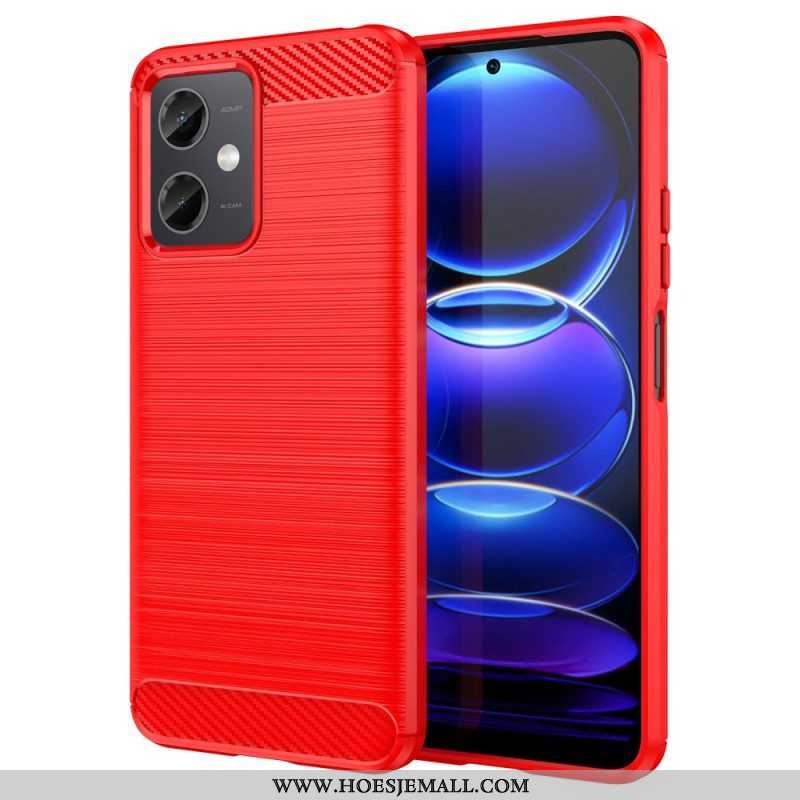 Hoesje voor Xiaomi Redmi Note 12 5G Geborstelde Koolstofvezel