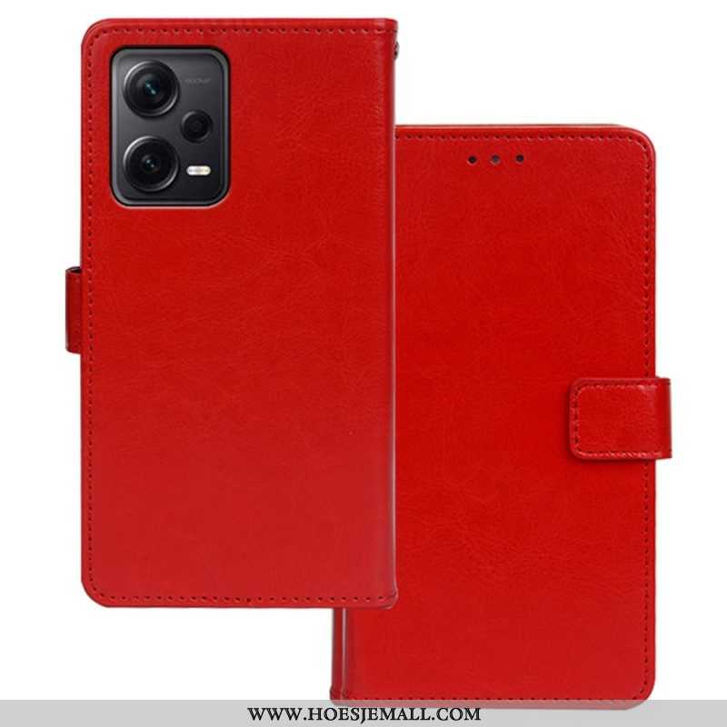 Leren Hoesje voor Xiaomi Redmi Note 12 Pro Plus Imitatieleer Idewei