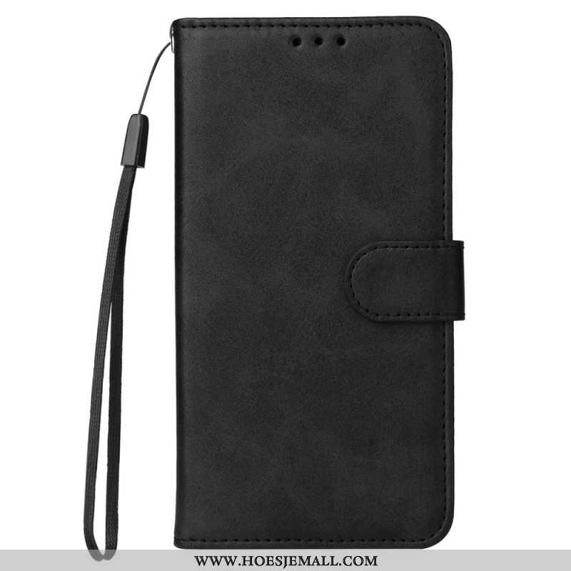 Folio-hoesje voor Xiaomi Redmi Note 12 Pro Plus Met Ketting Effen Met Bandje