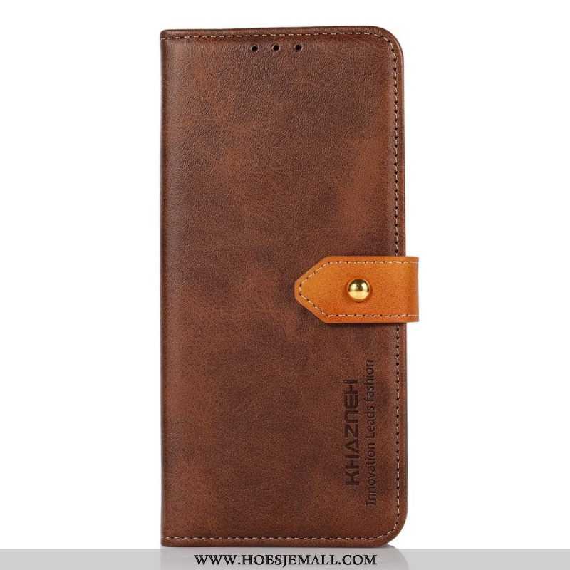 Flip Case voor Xiaomi Redmi Note 12 Pro Plus Tweekleurige Gouden Gesp Khazneh