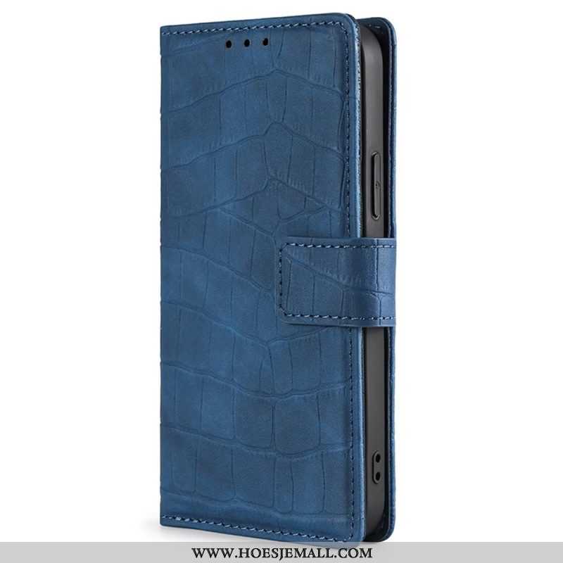 Leren Hoesje voor Xiaomi Redmi Note 12 Pro Plus Krokodil