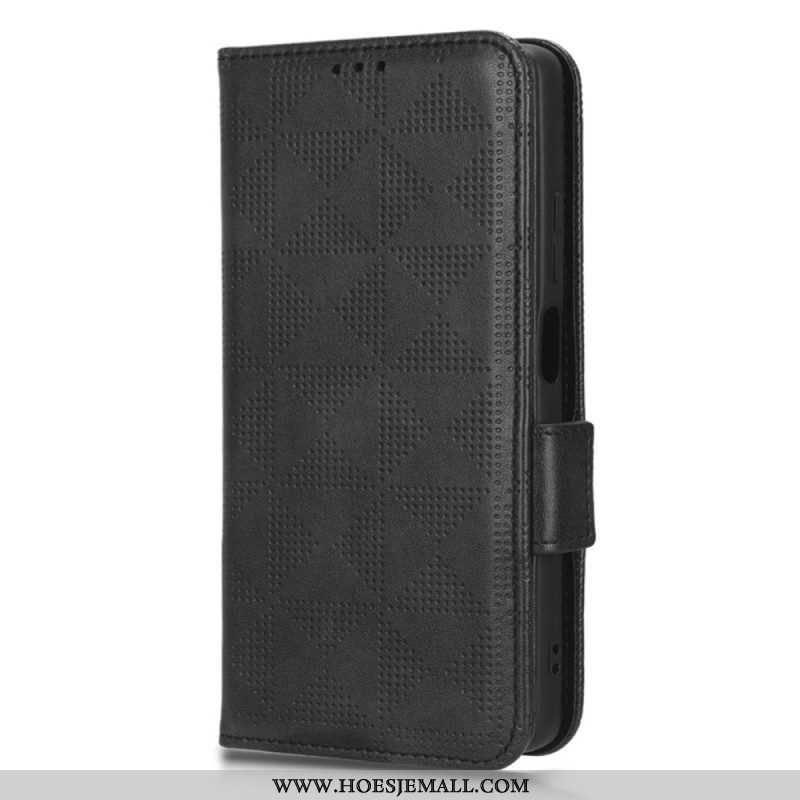 Folio-hoesje voor Xiaomi Redmi Note 12 Pro Plus Driehoeken Met Lanyard