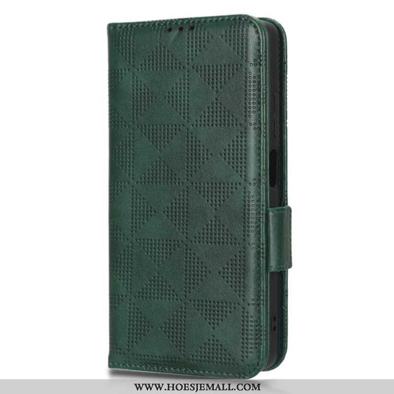 Folio-hoesje voor Xiaomi Redmi Note 12 Pro Plus Driehoeken Met Lanyard