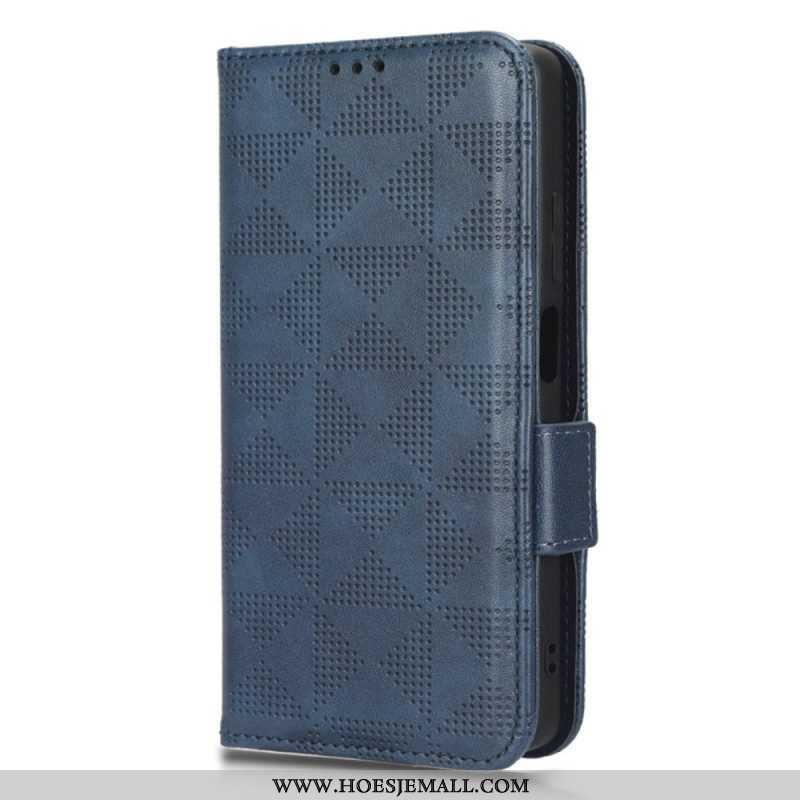 Folio-hoesje voor Xiaomi Redmi Note 12 Pro Plus Driehoeken Met Lanyard