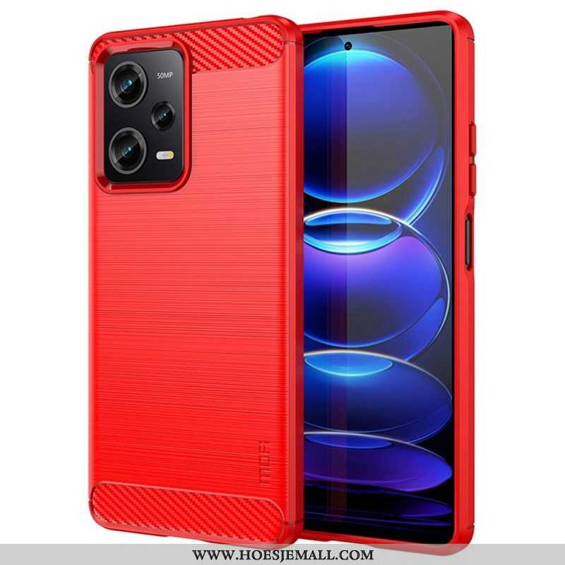 Telefoonhoesje voor Xiaomi Redmi Note 12 Pro Plus Geborstelde Koolstofvezel