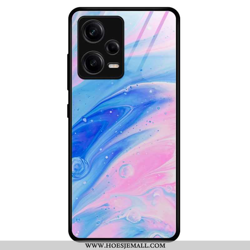 Telefoonhoesje voor Xiaomi Redmi Note 12 Pro Marmeren Kleuren Gehard Glas