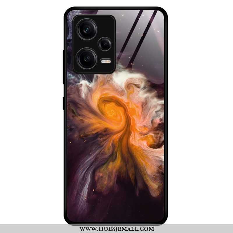 Telefoonhoesje voor Xiaomi Redmi Note 12 Pro Marmeren Kleuren Gehard Glas