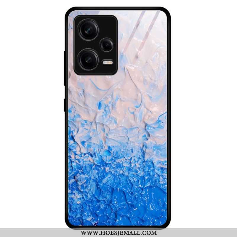 Telefoonhoesje voor Xiaomi Redmi Note 12 Pro Marmeren Kleuren Gehard Glas