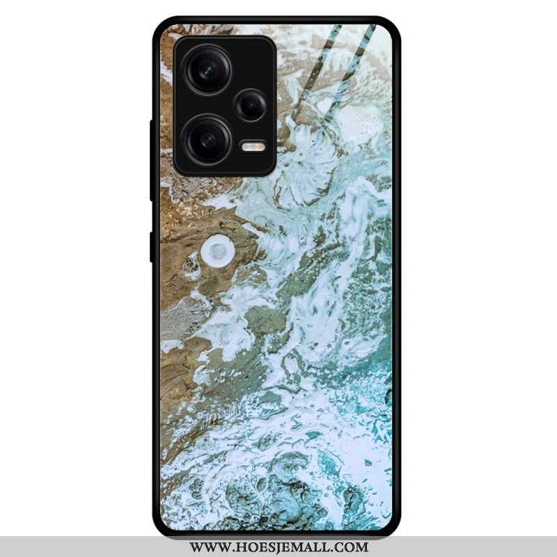 Telefoonhoesje voor Xiaomi Redmi Note 12 Pro Marmeren Kleuren Gehard Glas