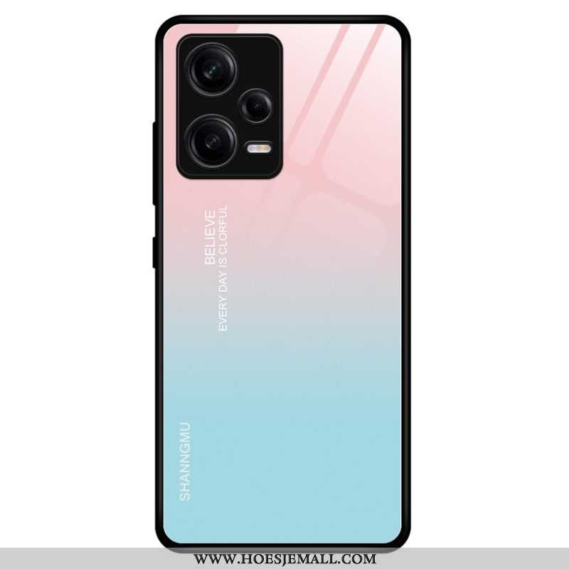 Telefoonhoesje voor Xiaomi Redmi Note 12 Pro Gradiënt Gehard Glas