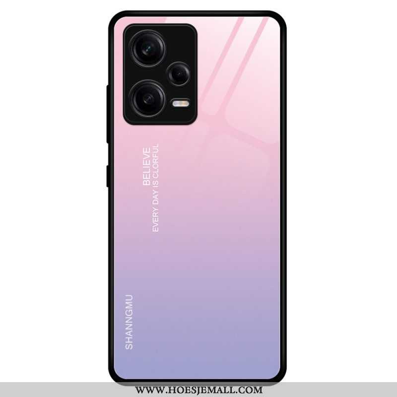 Telefoonhoesje voor Xiaomi Redmi Note 12 Pro Gradiënt Gehard Glas