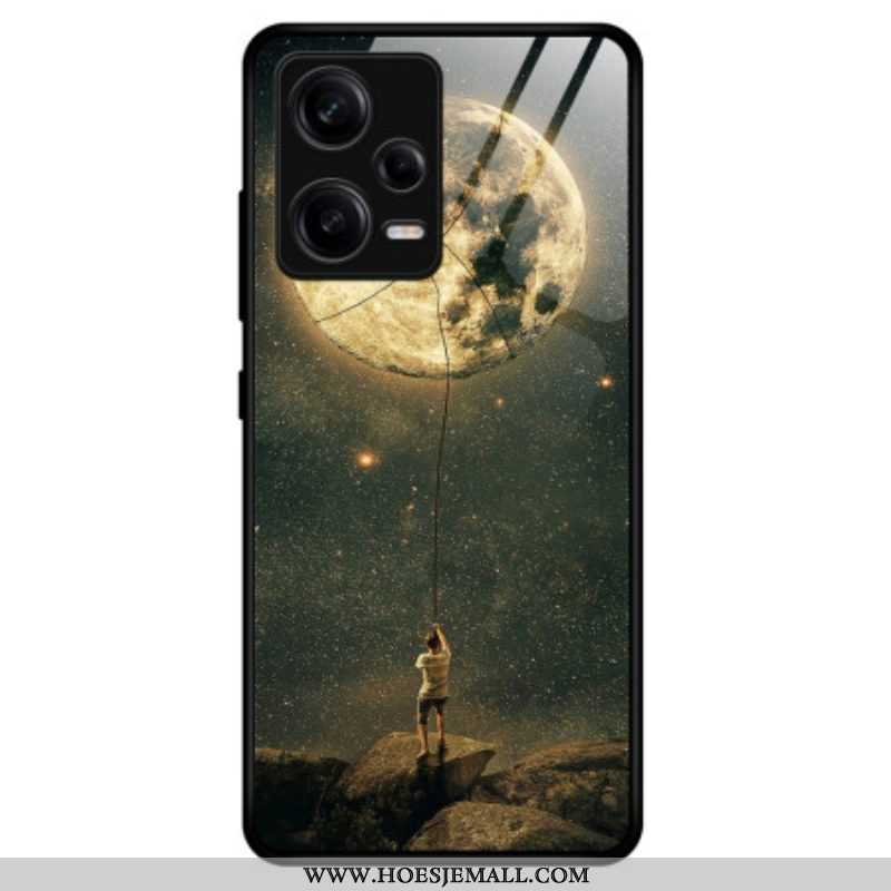 Hoesje voor Xiaomi Redmi Note 12 Pro Moon Man Gehard Glas