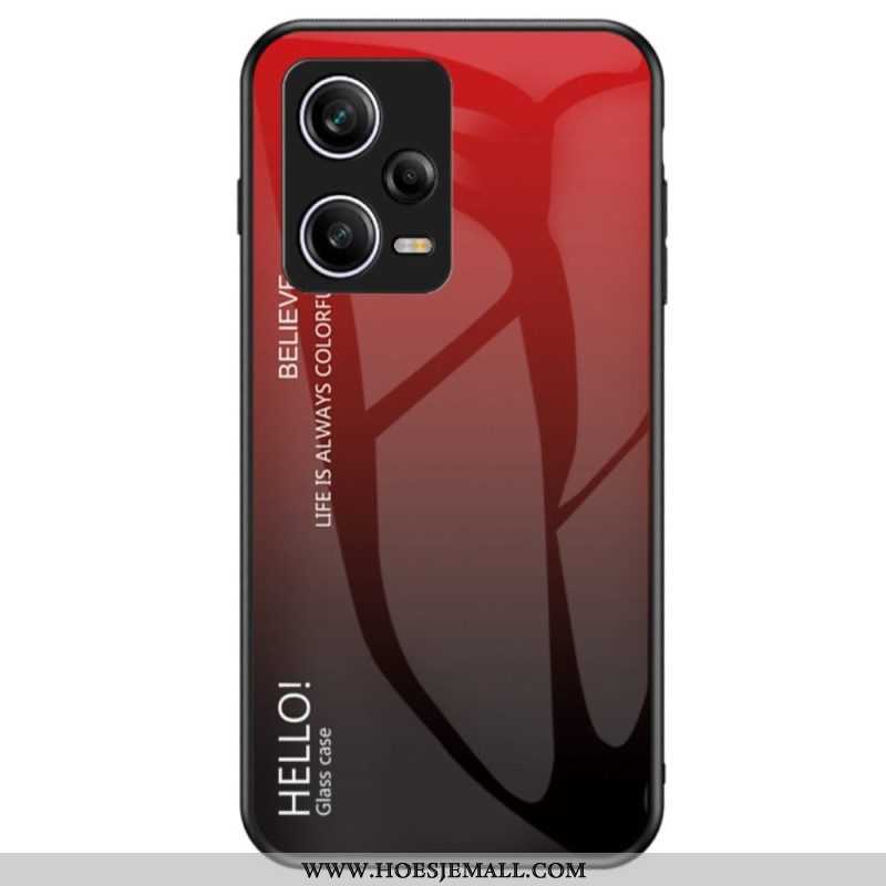 Hoesje voor Xiaomi Redmi Note 12 Pro Gehard Glas Hallo