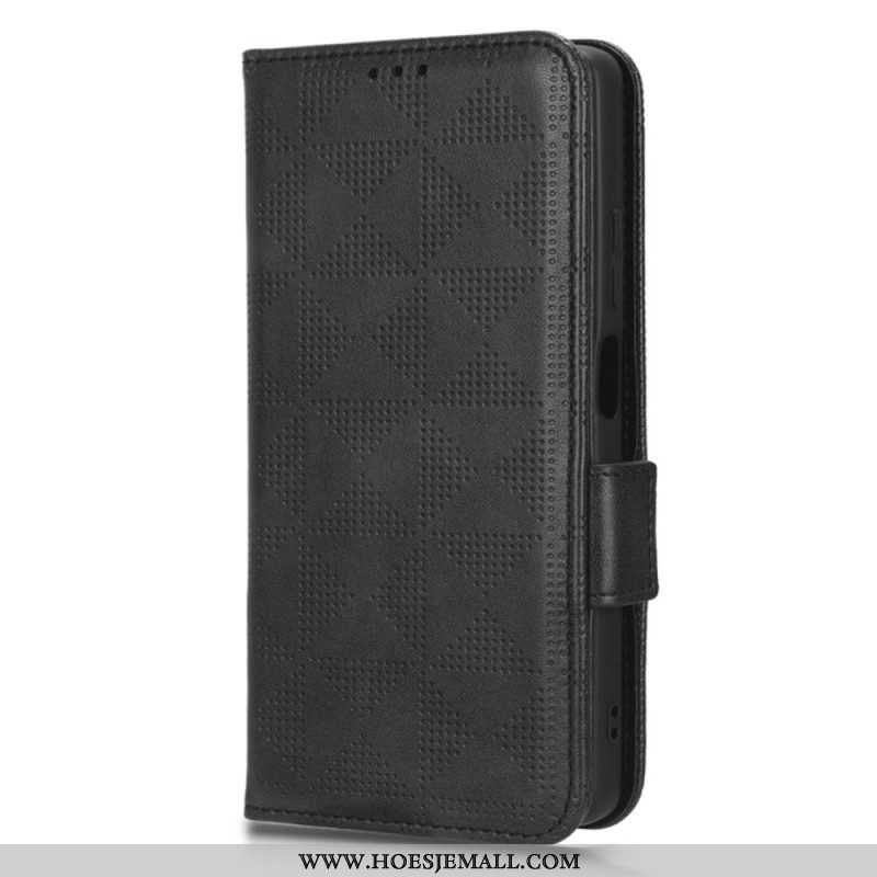 Folio-hoesje voor Xiaomi Redmi Note 12 Pro Driehoeken Met Lanyard