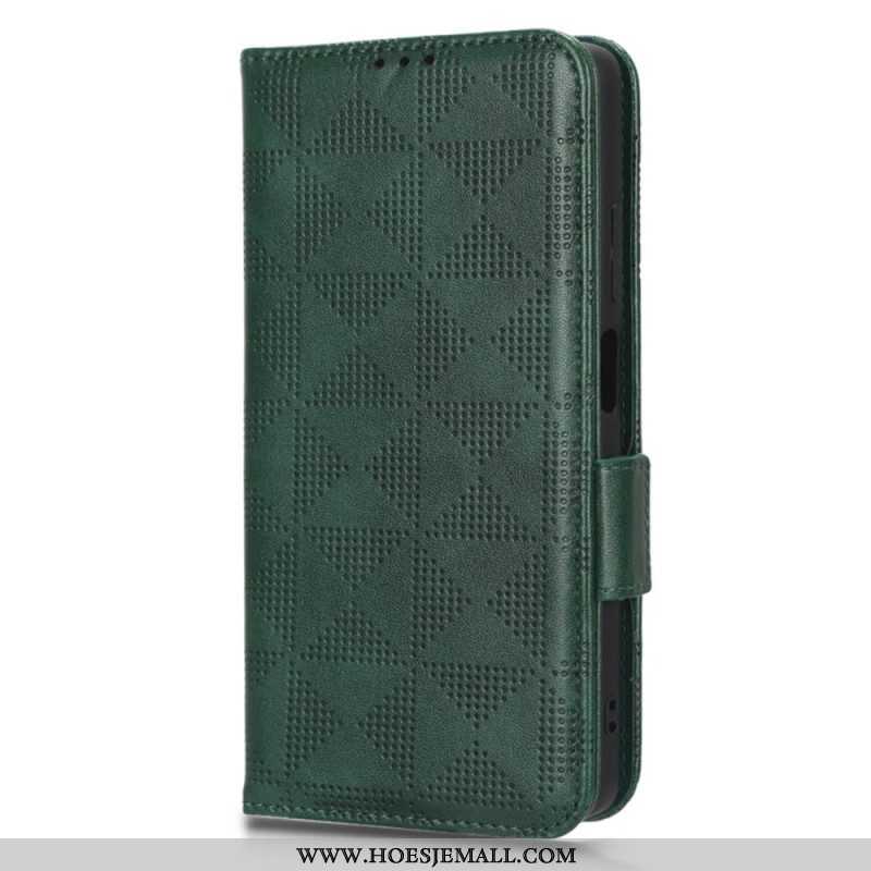 Folio-hoesje voor Xiaomi Redmi Note 12 Pro Driehoeken Met Lanyard