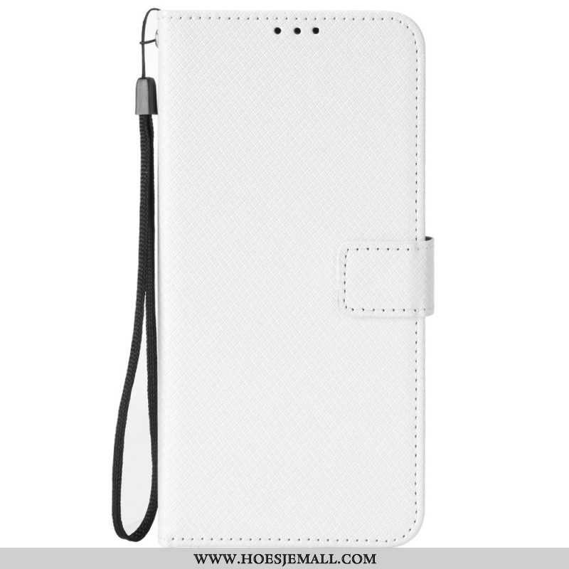 Folio-hoesje voor Xiaomi Redmi Note 12 Pro Met Ketting Stijlvol Imitatieleer Met Bandjes