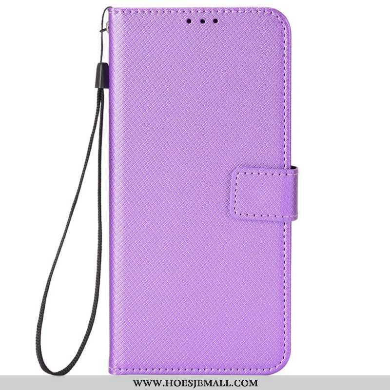 Folio-hoesje voor Xiaomi Redmi Note 12 Pro Met Ketting Stijlvol Imitatieleer Met Bandjes