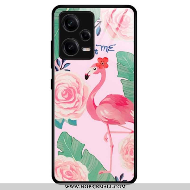 Hoesje voor Xiaomi Redmi Note 12 Pro Flamingo Gehard Glas