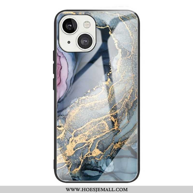 Hoesje voor iPhone 13 Mini Marmer Gehard Glas