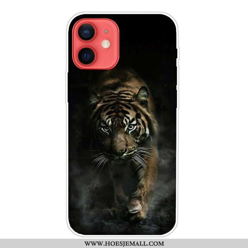 Hoesje voor iPhone 13 Mini Flexibele Tijger