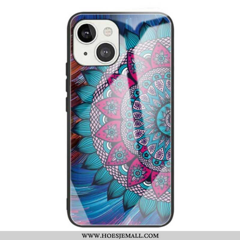 Hoesje voor iPhone 13 Mini Mandala Gehard Glas