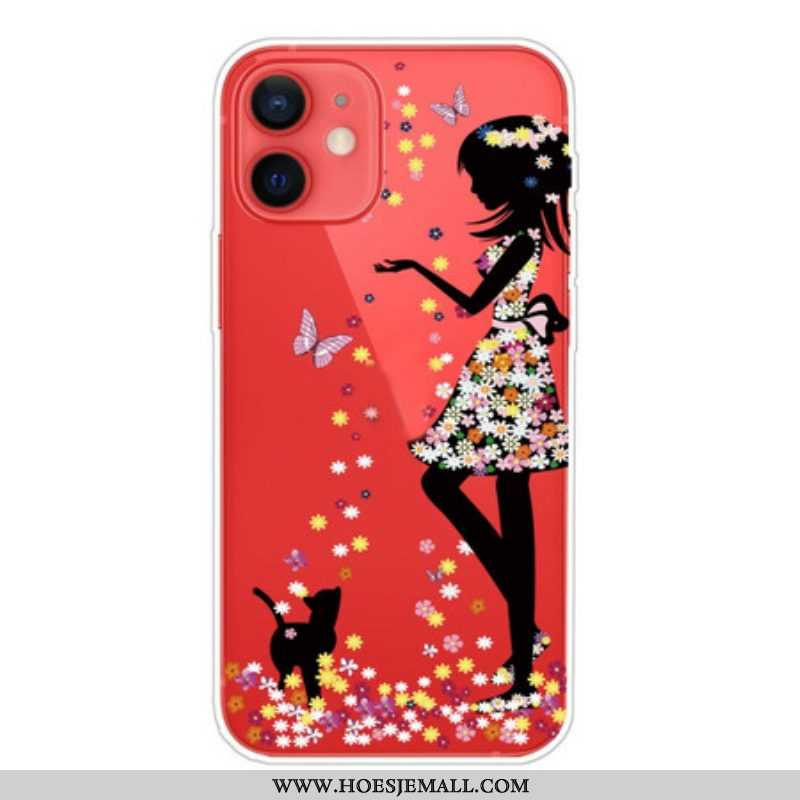 Hoesje voor iPhone 13 Mini Bloemenmeisje