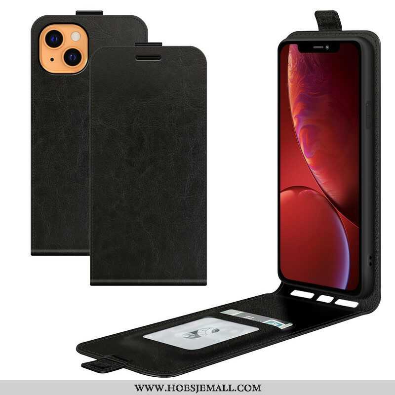 Flip Case voor iPhone 13 Mini Folio-hoesje Verticale Flap Leer Effect