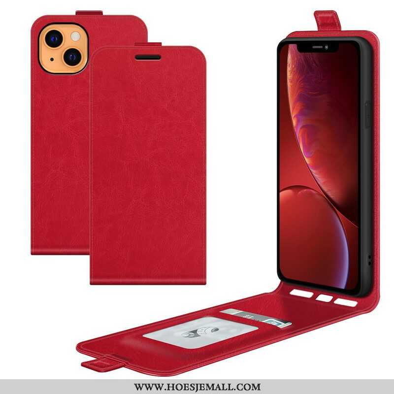 Flip Case voor iPhone 13 Mini Folio-hoesje Verticale Flap Leer Effect