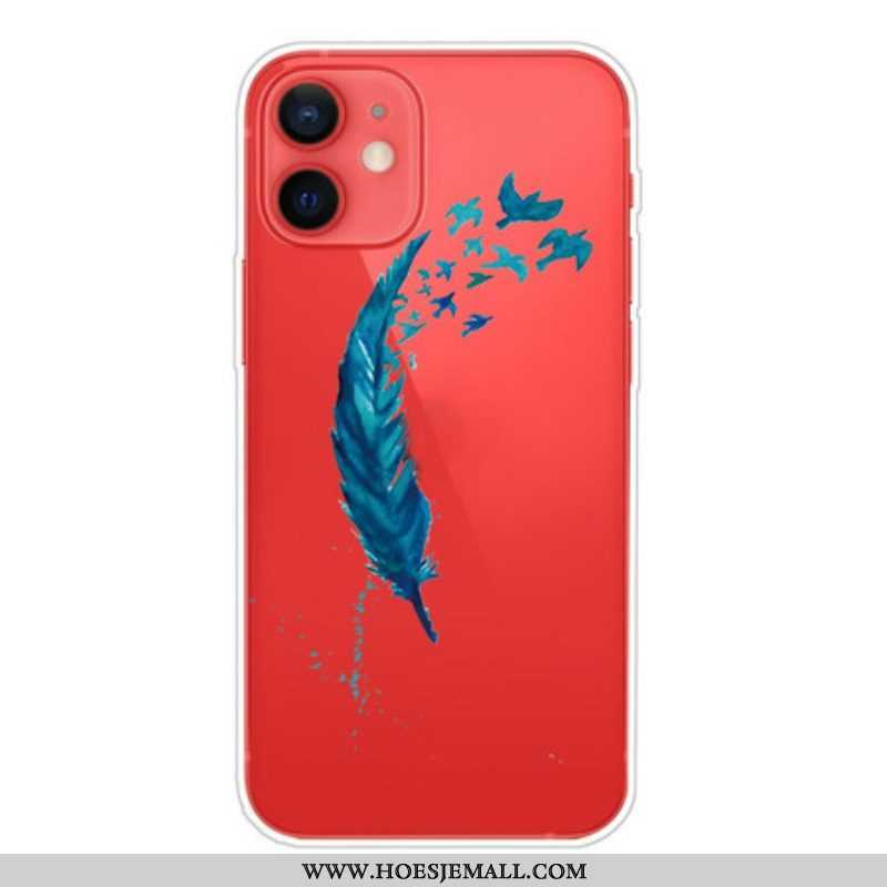 Hoesje voor iPhone 13 Mini Mooie Blauwe Veer