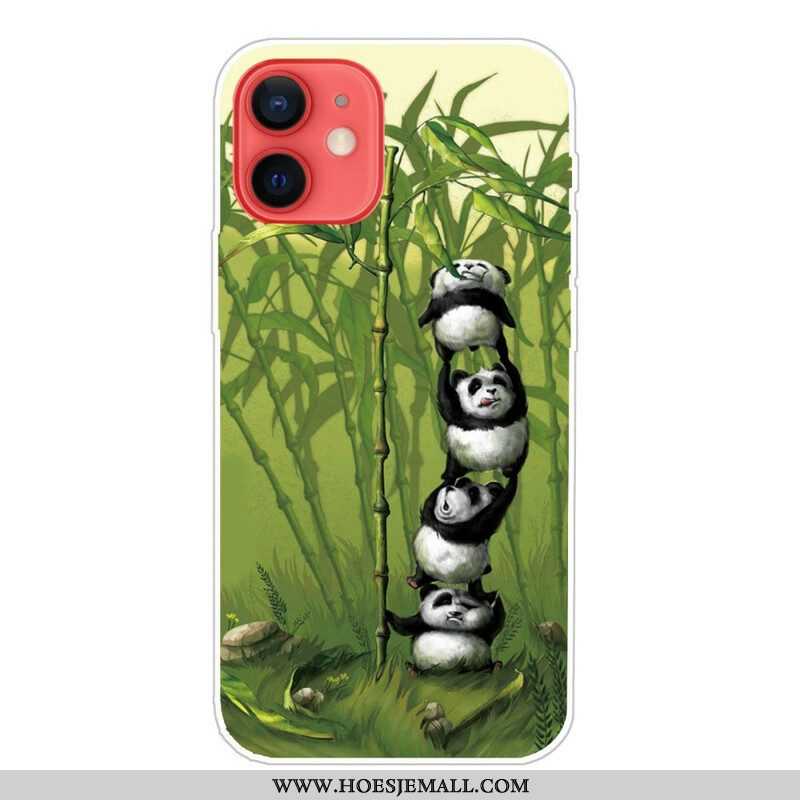 Hoesje voor iPhone 13 Mini Stelletje Panda's