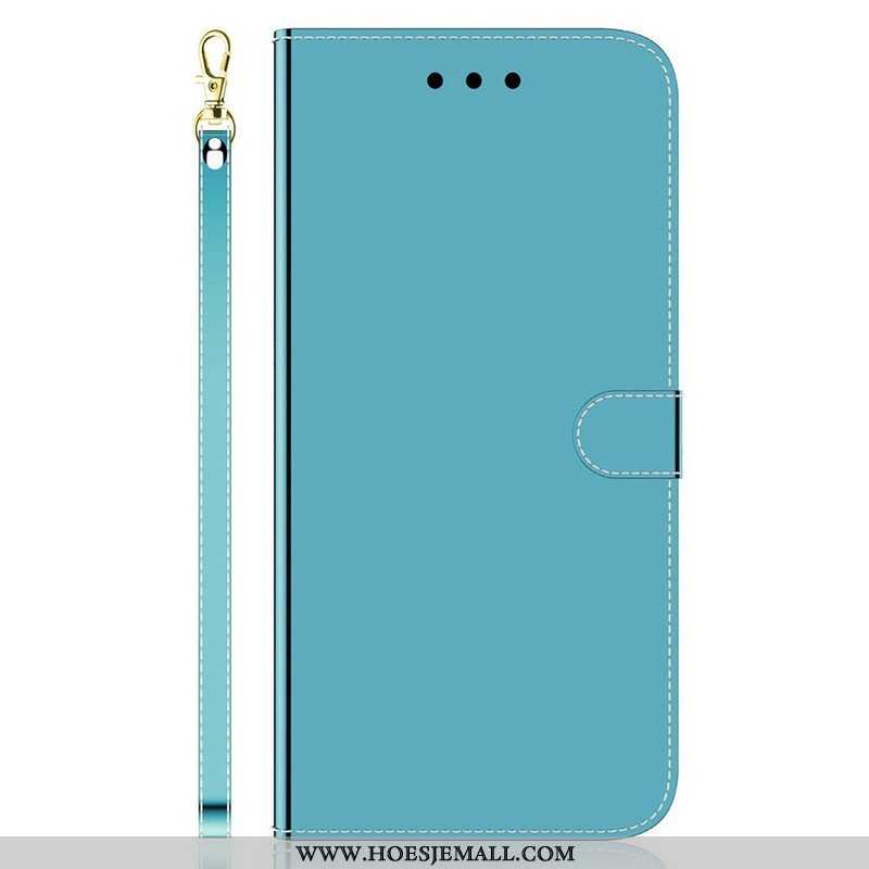 Leren Hoesje voor iPhone 13 Mini Spiegelhoes Van Imitatieleer