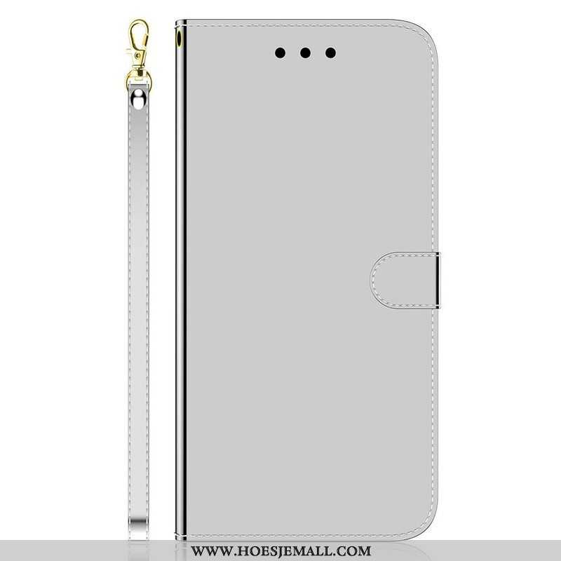 Leren Hoesje voor iPhone 13 Mini Spiegelhoes Van Imitatieleer