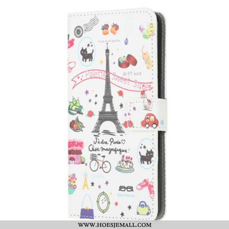 Flip Case voor iPhone 13 Mini Ik Hou Van Parijs