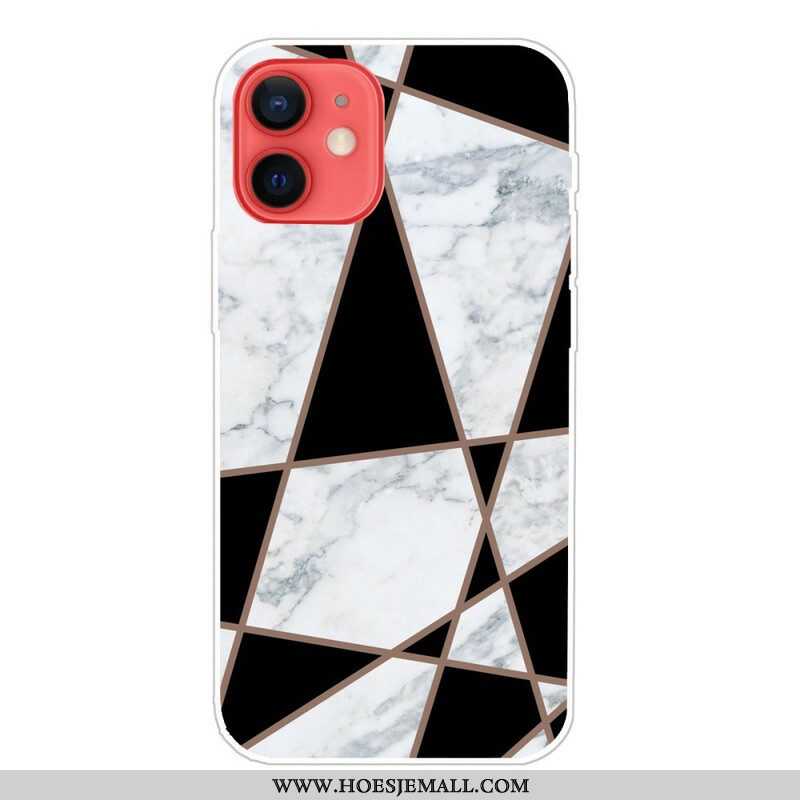 Hoesje voor iPhone 13 Mini Variabel Geometrisch Marmer