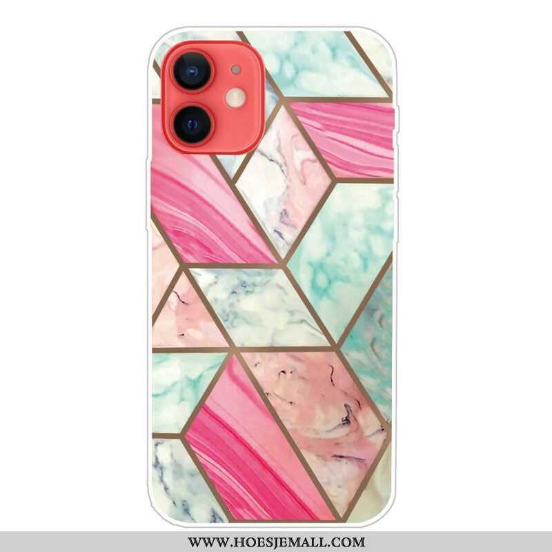 Hoesje voor iPhone 13 Mini Variabel Geometrisch Marmer