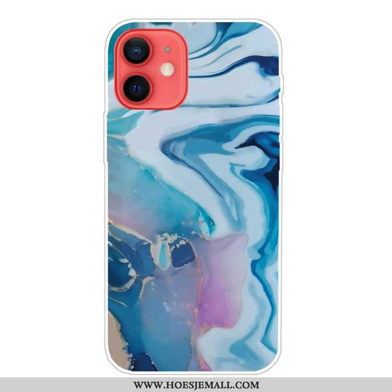 Hoesje voor iPhone 13 Mini Variabel Geometrisch Marmer