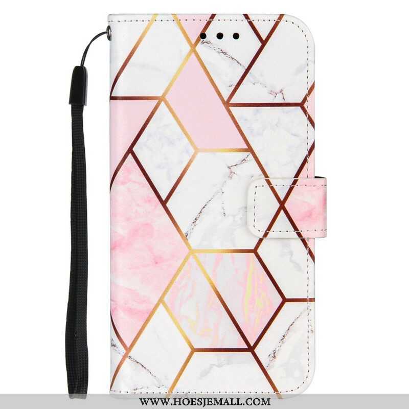 Folio-hoesje voor iPhone 13 Mini Geometrisch Marmer