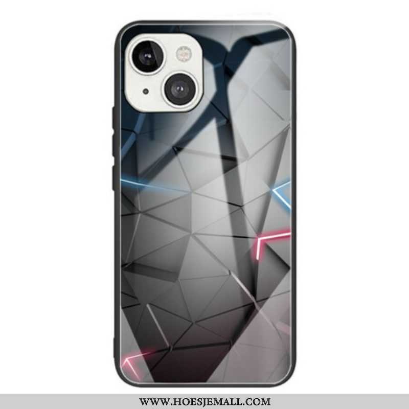 Hoesje voor iPhone 13 Mini Geometrie Van Gehard Glas